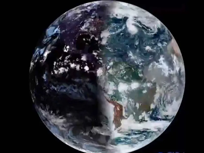 Satélite capta el momento exacto en el que inicia el equinoccio de primavera