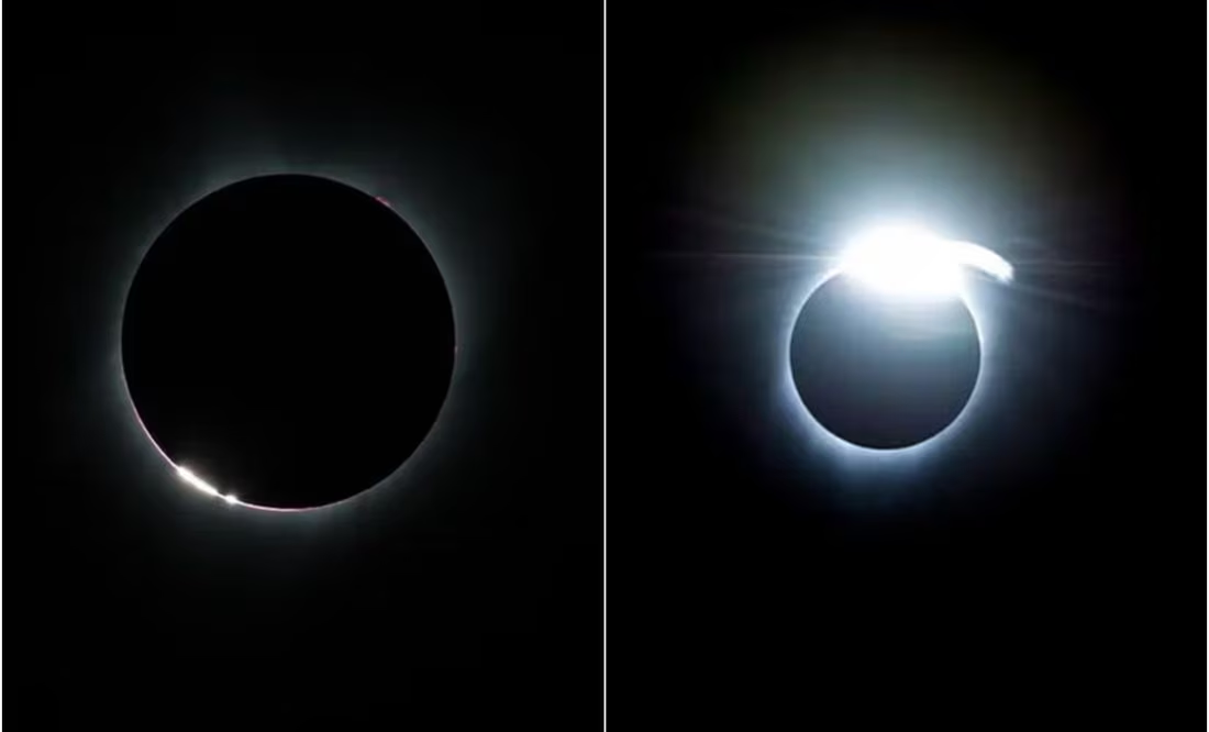 Eclipse Solar 2024: Anillo de diamantes, perlas de Baily y otros fenómenos visibles durante el evento astronómico