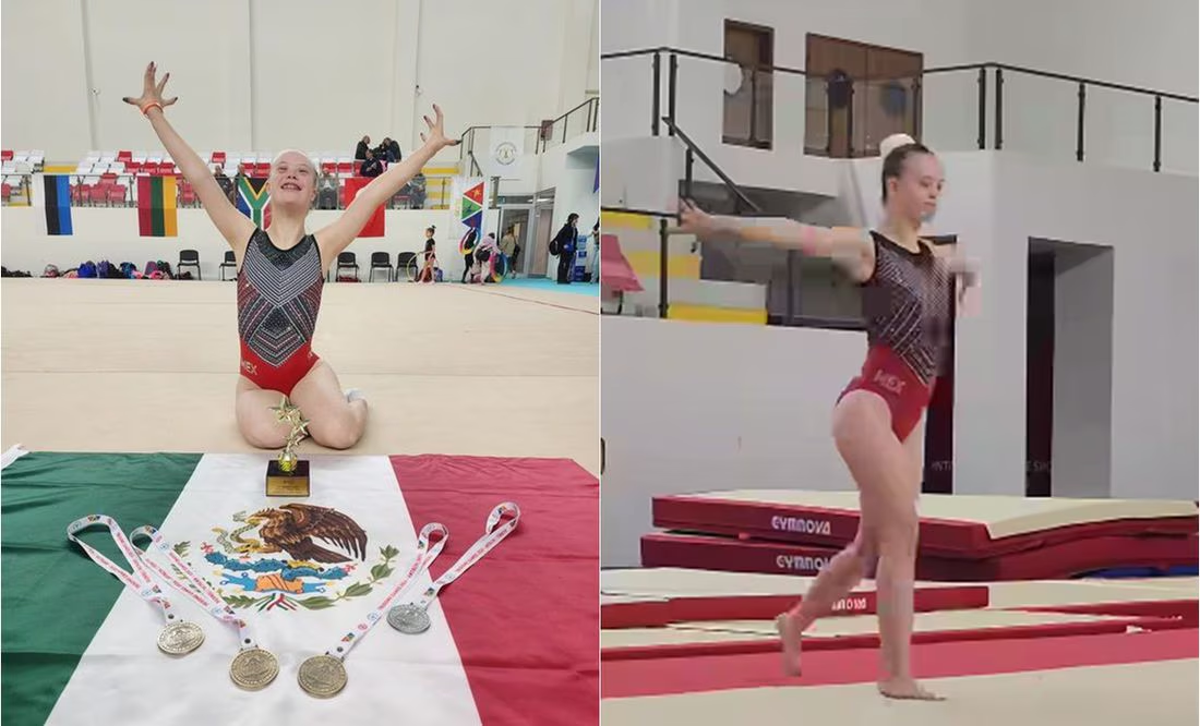 La mexicana Bárbara Wetzel se proclama multicampeona en Mundial de Gimnasia Artística con Síndrome de Down