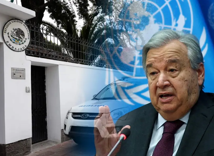 Guterres responde a petición de México para expulsar a Ecuador de la ONU