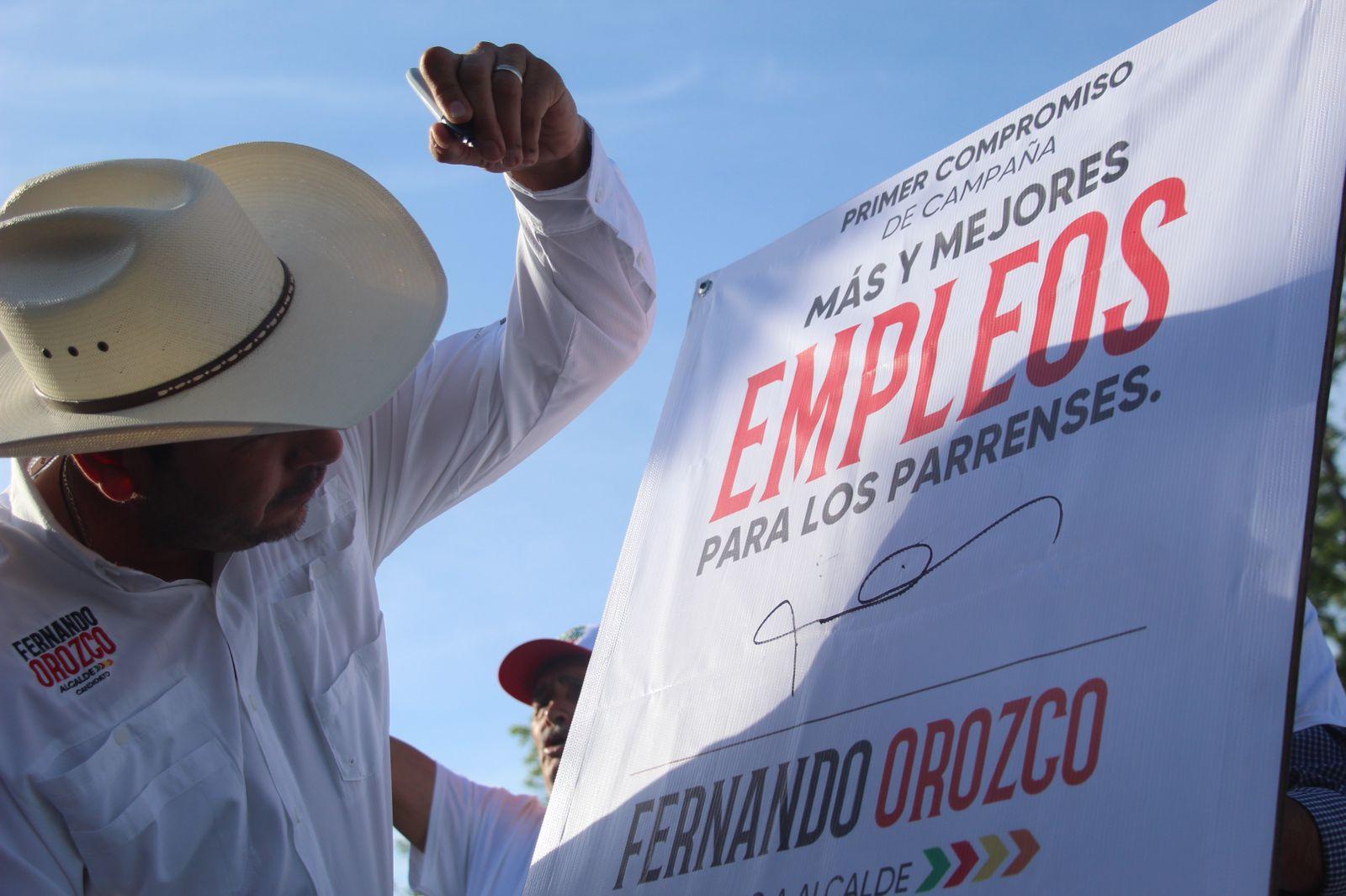 Va Orozco por más y mejores empleos 