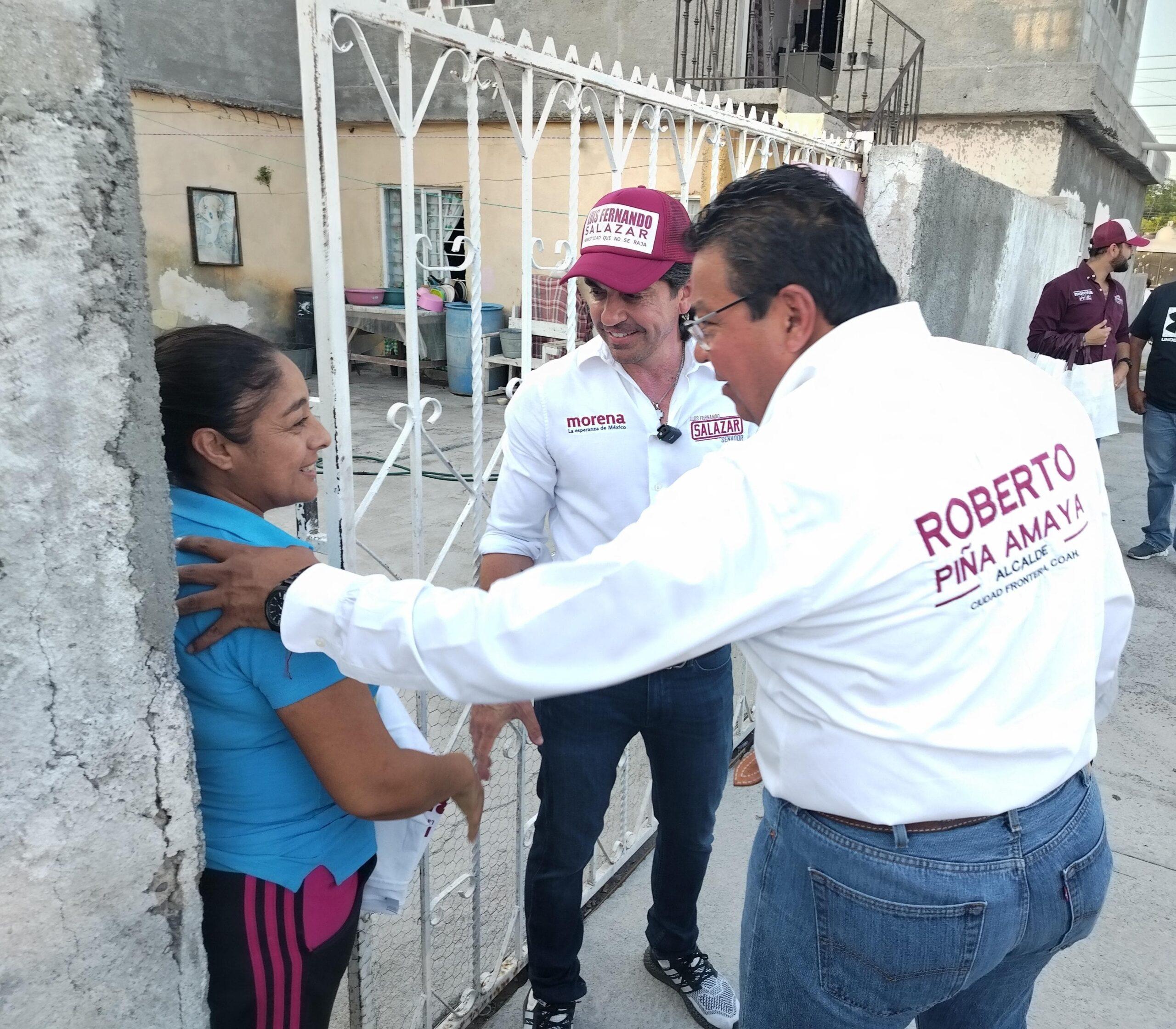 Recibe Piña apoyo en la colonia Borja