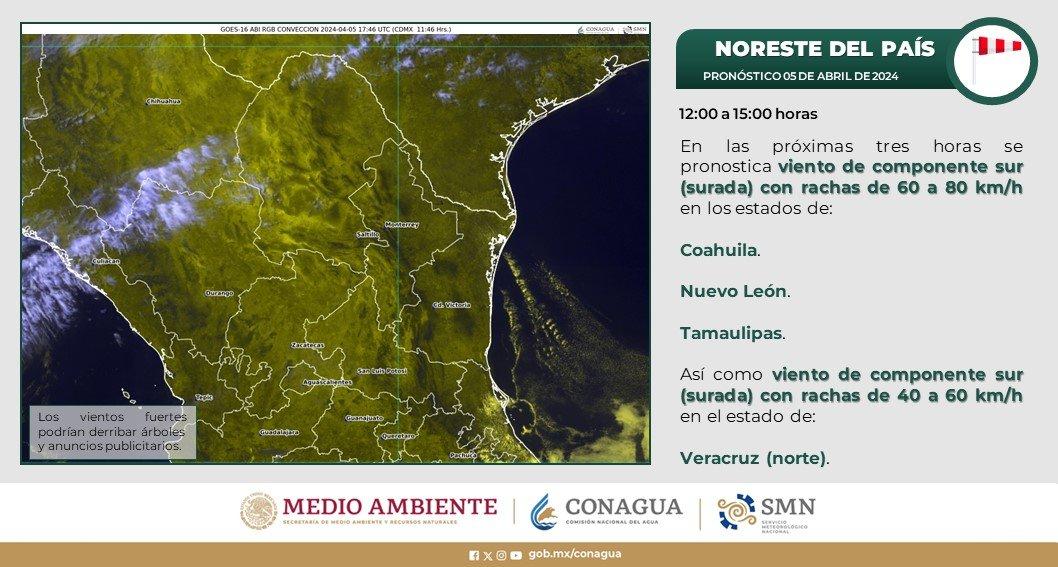 Alertan de incendios por ráfagas de viento
