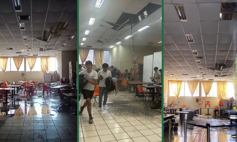 Cae parte del techo en cafetería del Tec Saltillo