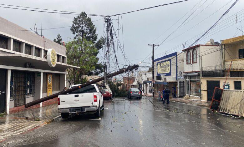Cae tromba en Saltillo
