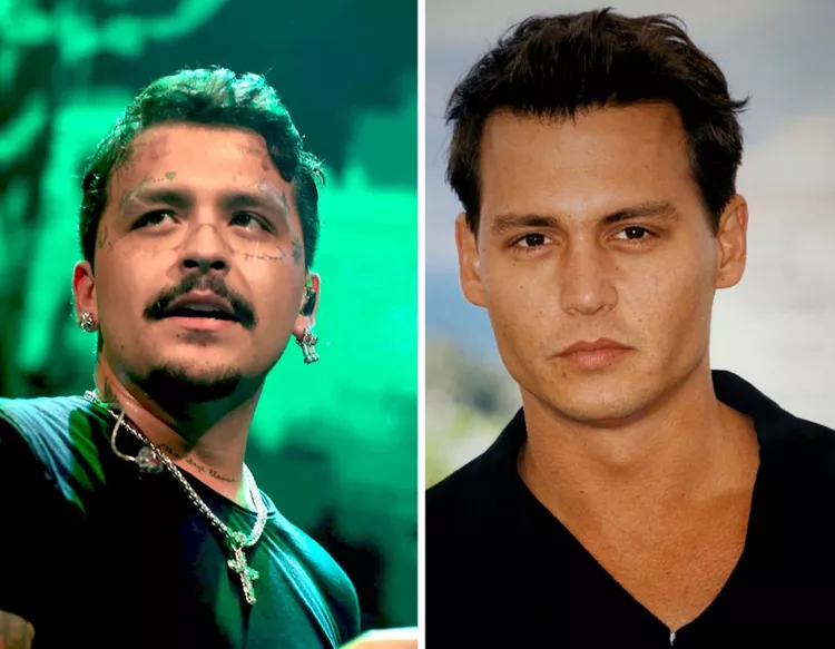 Nodal se cubre tatuajes de la cara para nuevo video ¡y lo comparan con Johnny Depp!