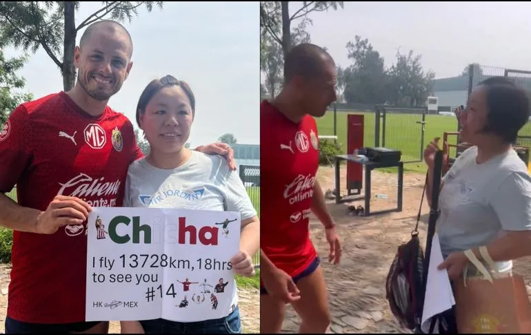 Aficionada viaja desde Hong Kong para conocer a ‘Chicharito’