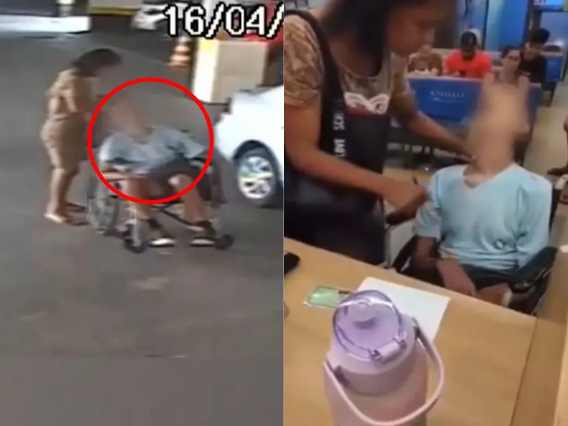 Revelan nuevo VIDEO de la mujer que llevó el cadáver de su tío al banco para retirar dinero