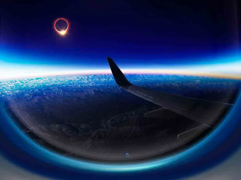 Aerolíneas ofrecen vuelos especiales para ver el eclipse desde un avión