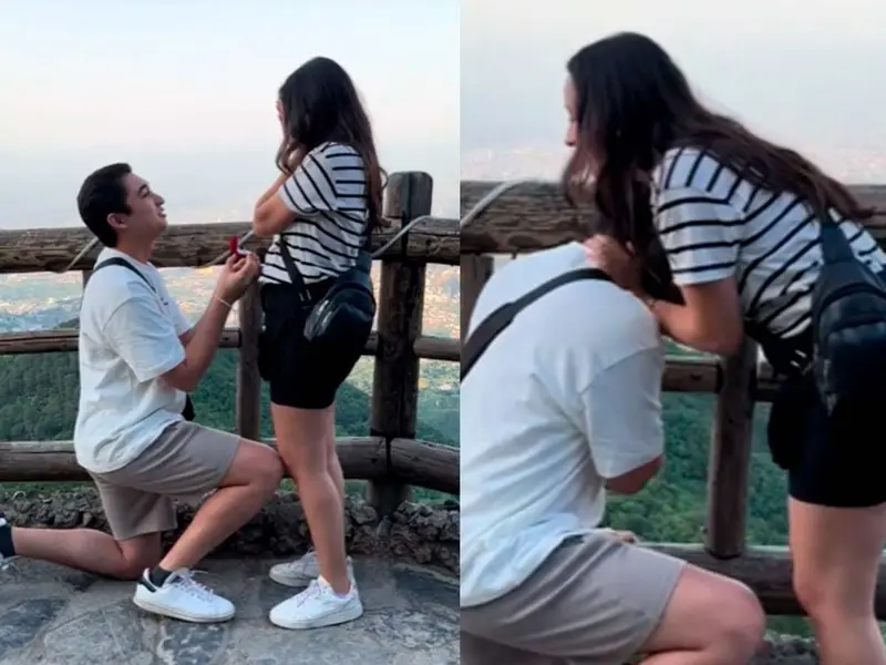 VIDEO: Joven arruina propuesta de matrimonio y anillo termina en un barranco en Nuevo León