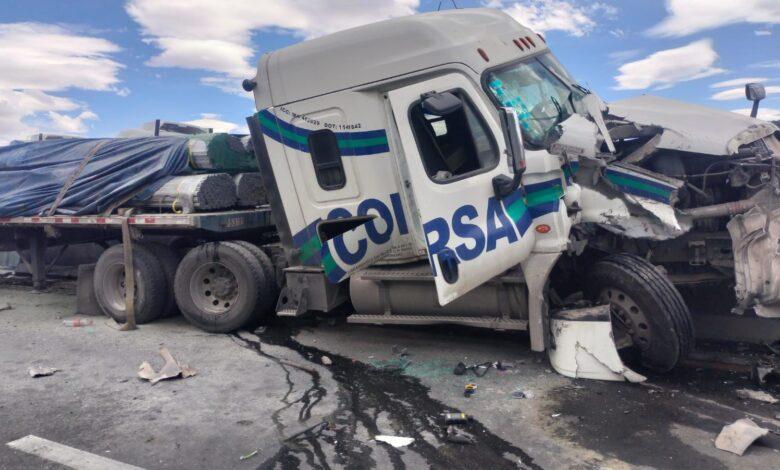 El aparatoso choque se registró en el tramo “Los Chorros”