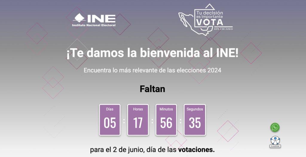 El INE remplaza su tradicional color rosa por un morado en portal especializado para información electoral