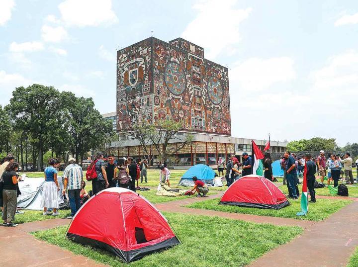 Estudiantes de la UNAM levantan campamento proPalestina