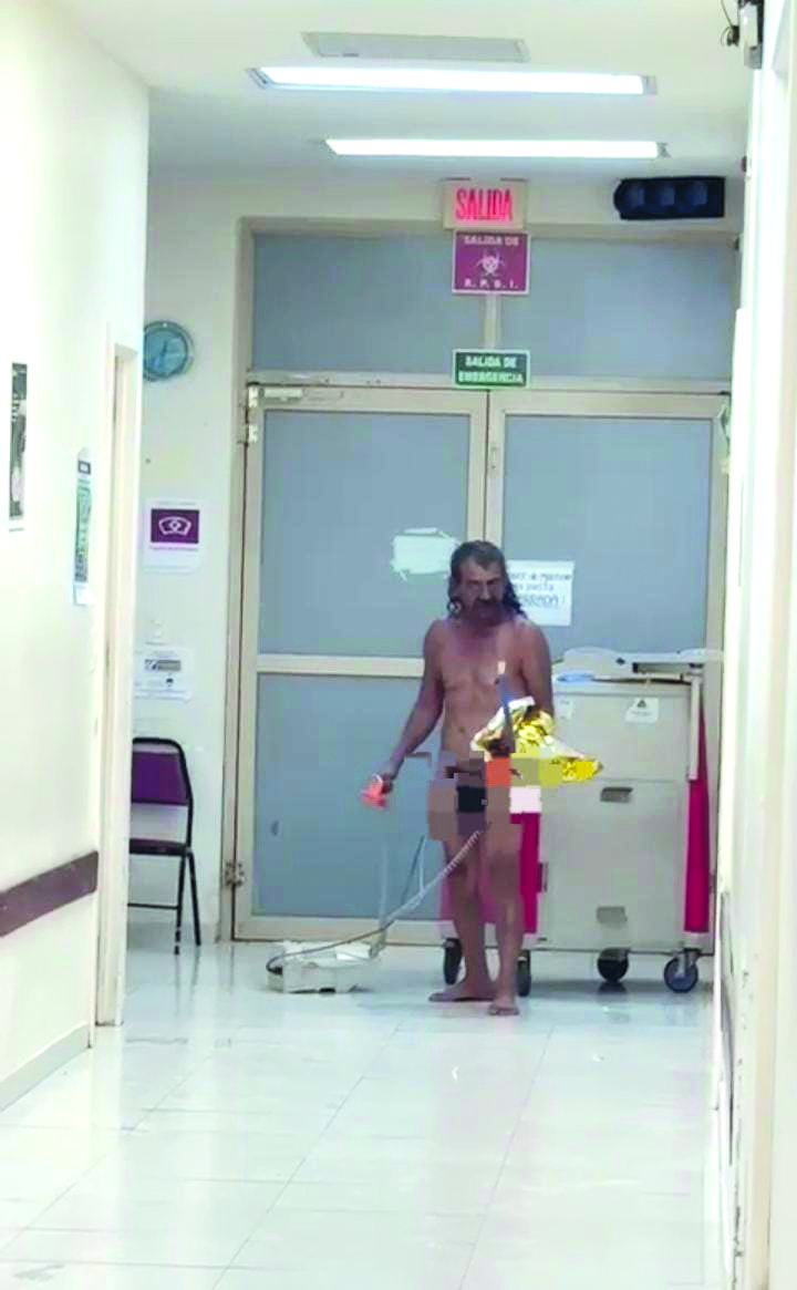 Desquiciado paciente pone en jaque hospital