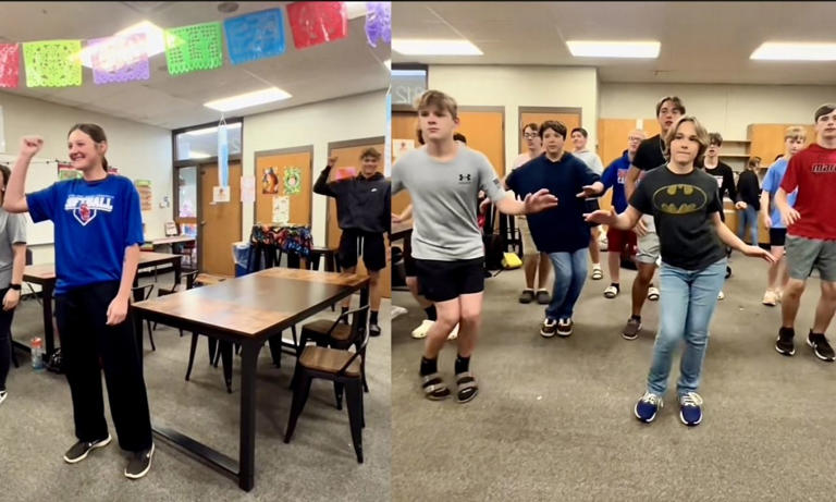 «Payaso de Rodeo» pone a bailar a alumnos de preparatoria en EE.UU y se vuelven virales | VIDEO