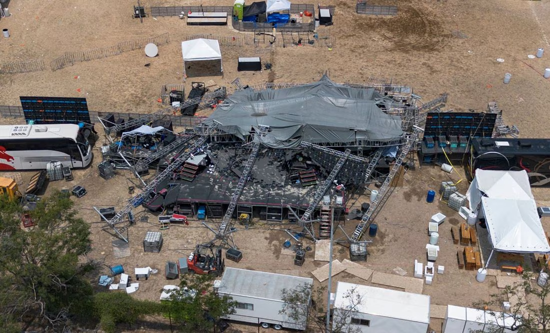 ¿Quién está a cargo de montar el escenario donde se presenta un artista?