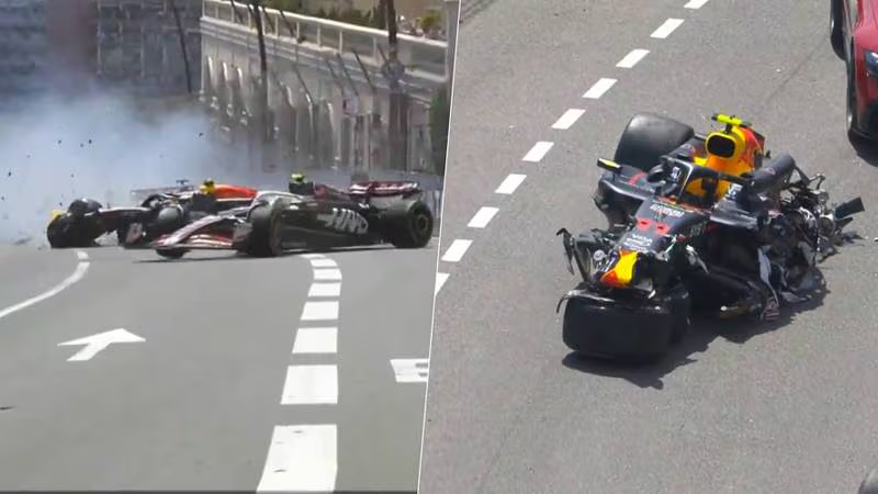 ¿Qué le pasó a ‘Checo’ en el GP de Mónaco 2024? Así fue el accidente que destrozó su Red Bull