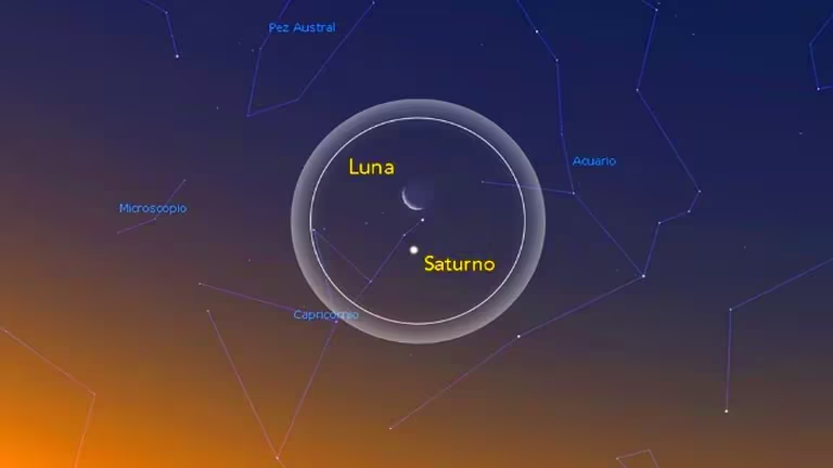 Cuándo y dónde ver en México el increíble fenómeno astronómico entre la Luna y Saturno