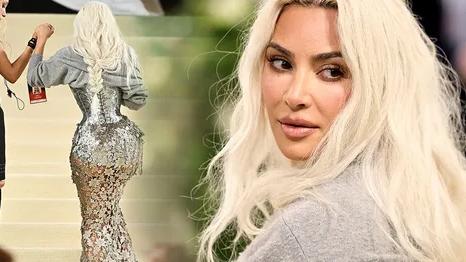 ¿Podía respirar? Critican el ajustado vestido de Kim Kardashian en la Met Gala