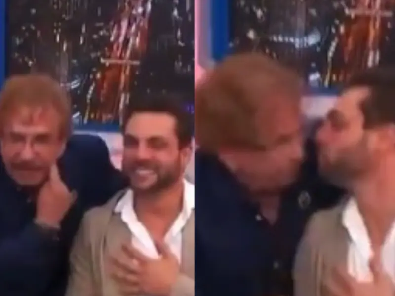 Nicola Porcella y Tony Balardi se besan en programa; así fue el divertido momento