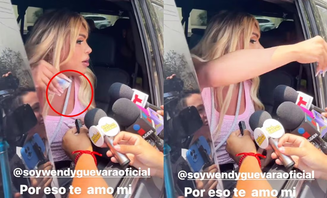 Wendy Guevara entrega billetes de 500 a la prensa; les invitó los refrescos