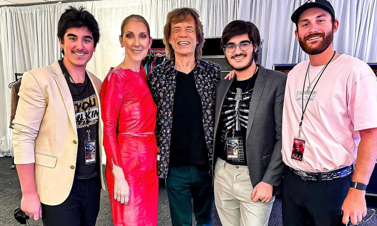 CÉLINE DION REAPARECE CON SUS HIJOS EN EL CONCIERTO DE THE ROLLING STONES