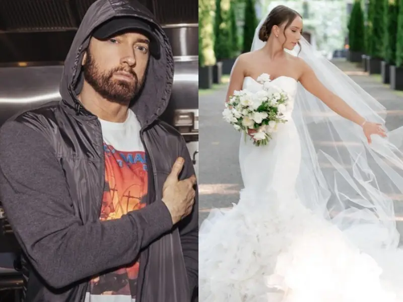 Eminem posó para fotos en boda de su hija; también bailó el vals