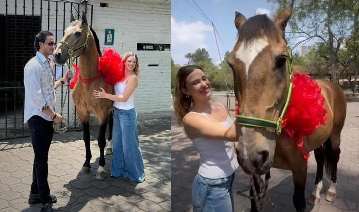 Novio de Mía Rubín le regala un CABALLO por su primer aniversario y causa polémica