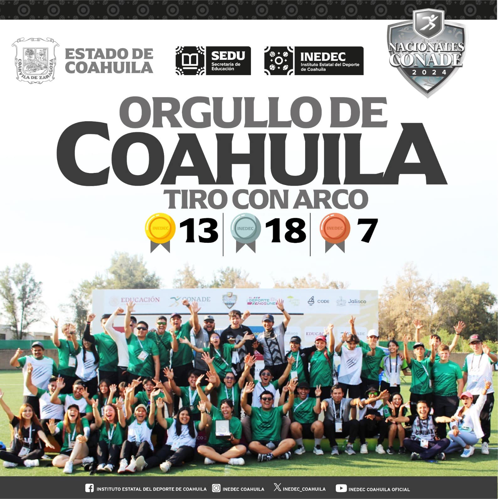 Gana Coahuila 38 medallas en el Tiro con Arco