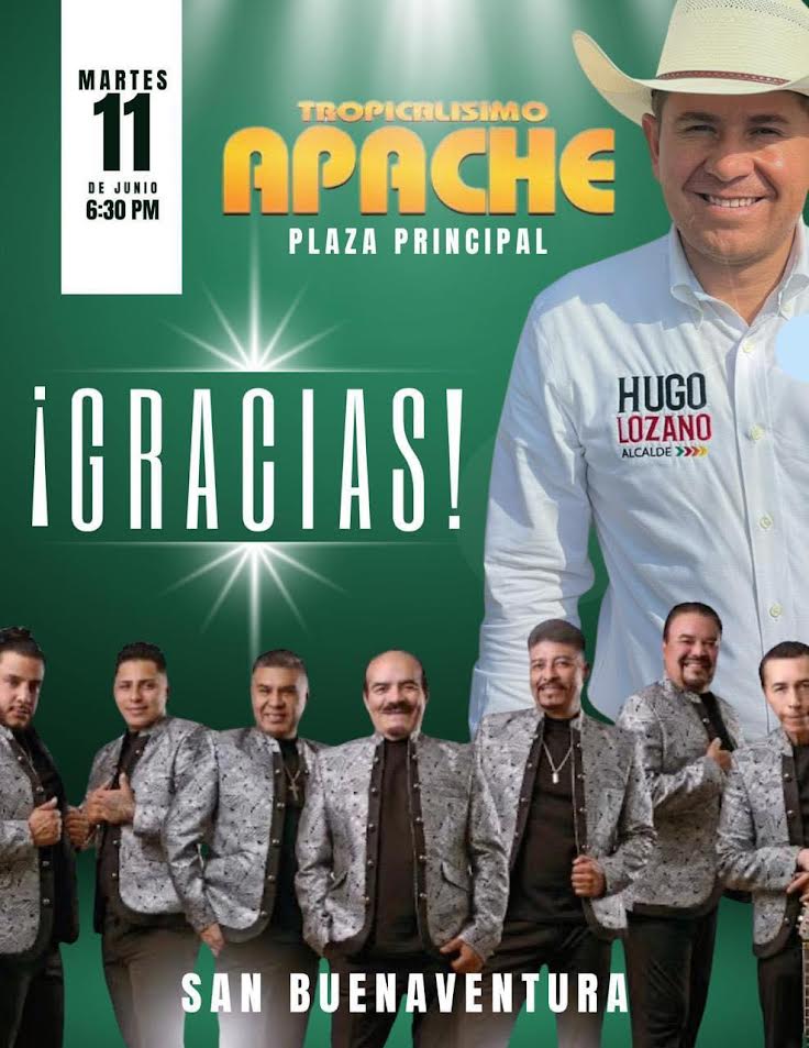 Festejará SB con Tropicalísimo Apache