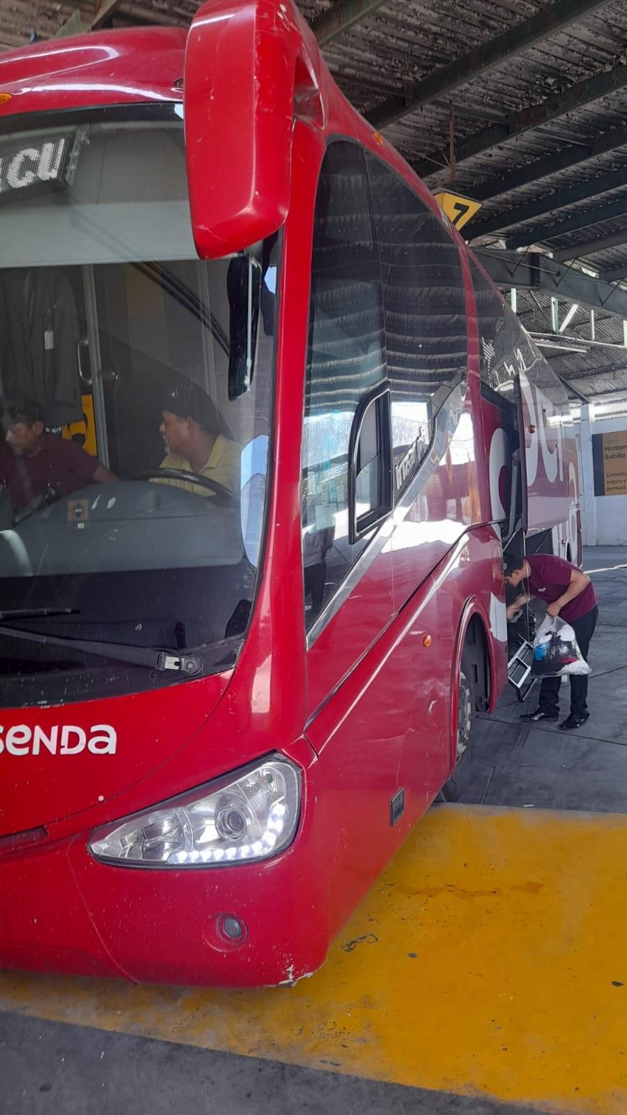 Embargan autobús del Grupo SENDA
