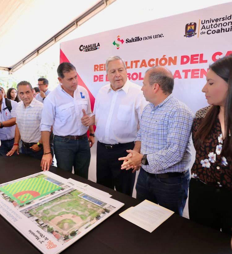Inicia alcalde rehabilitación de campo de beis del Ateneo