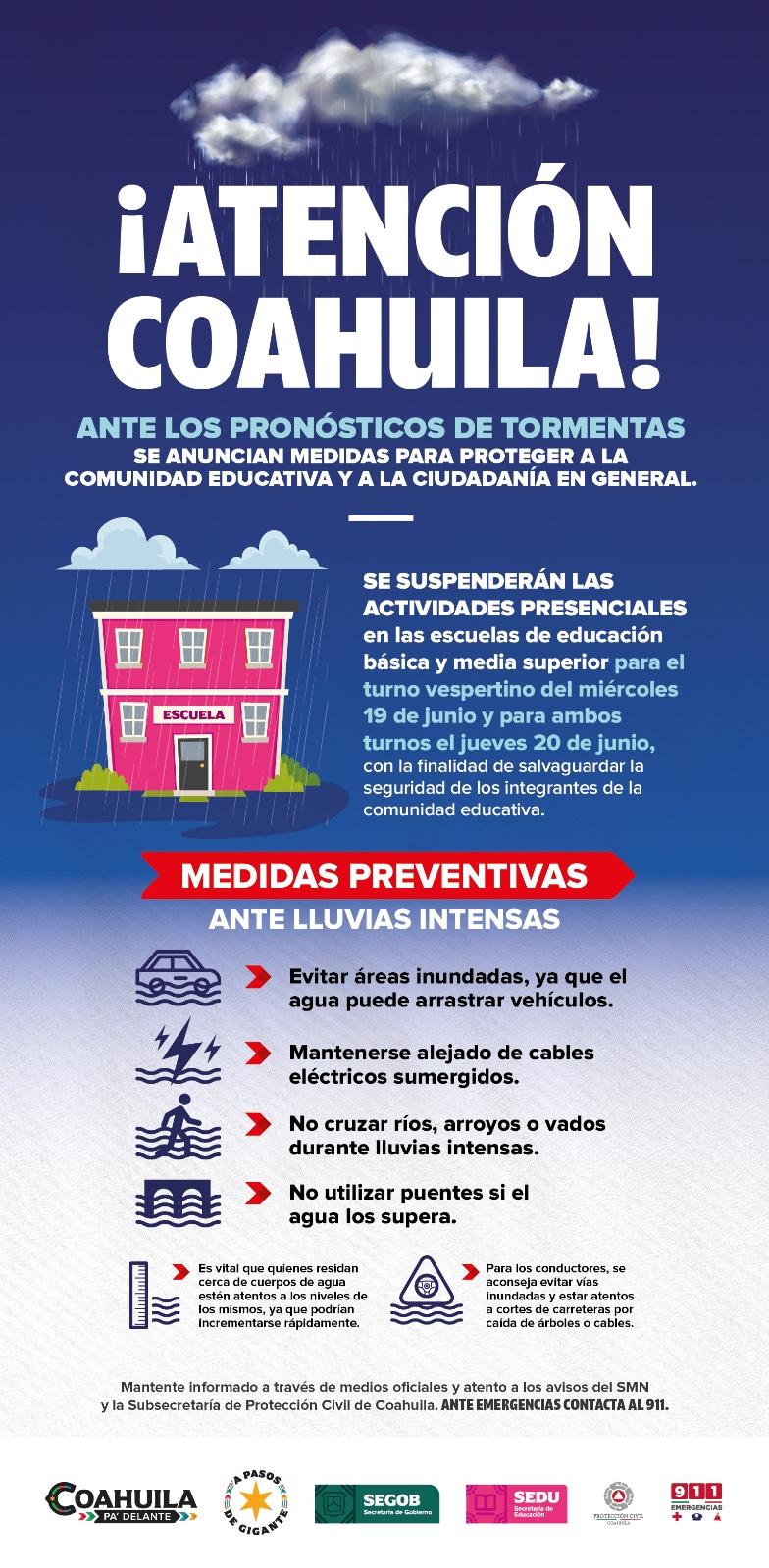 Preparado Gobierno para contingencias por lluvias