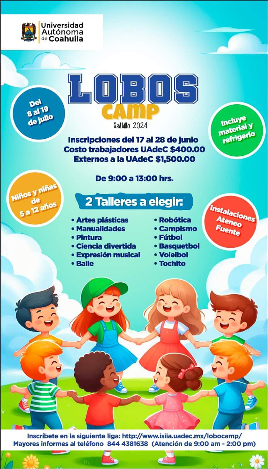 Invita UAdeC campamento infantil de verano