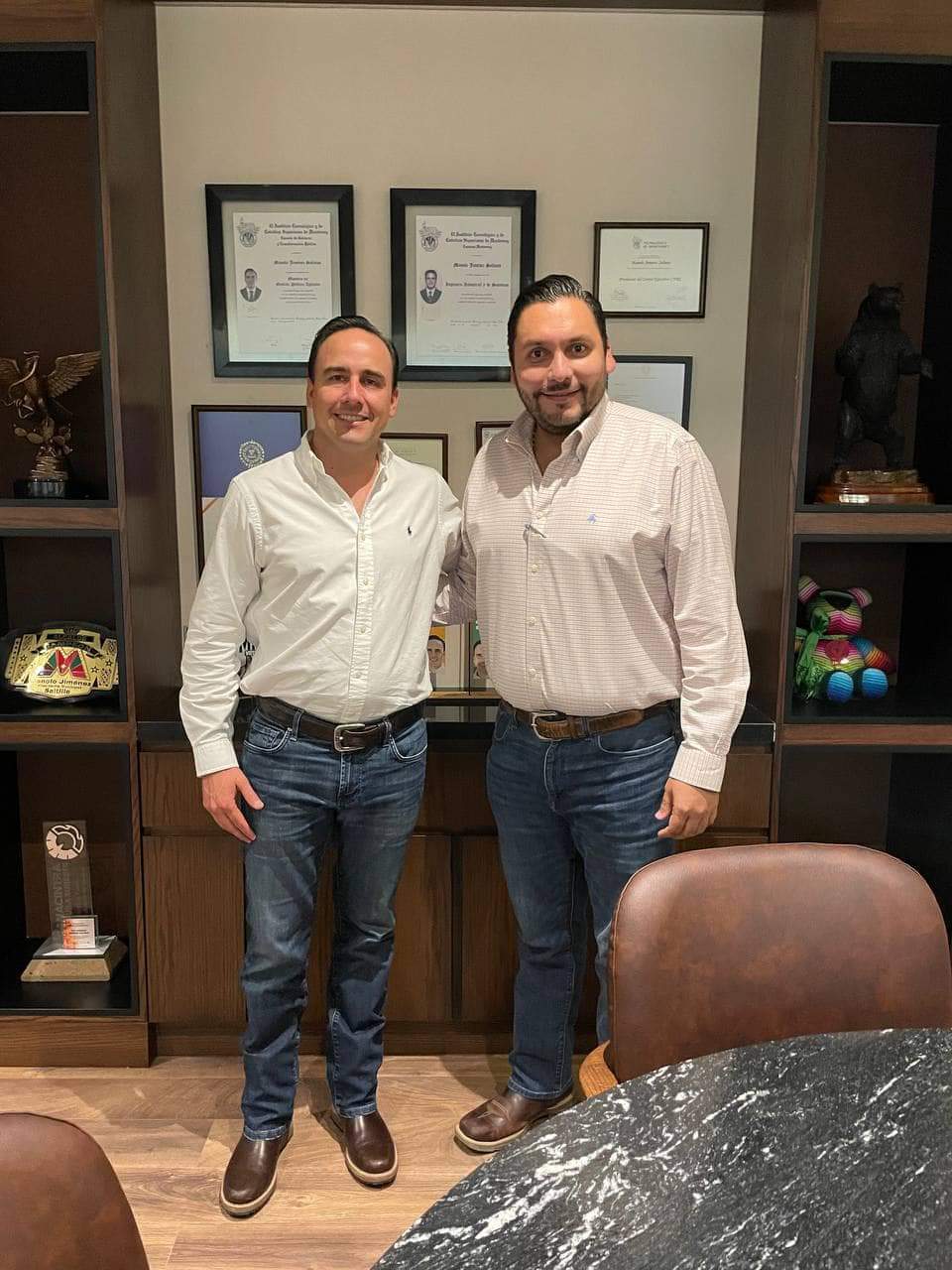 “Es tiempo de Monclova”; Se reúnen Manolo Jiménez y Carlos Villarreal; acuerdan proyectos