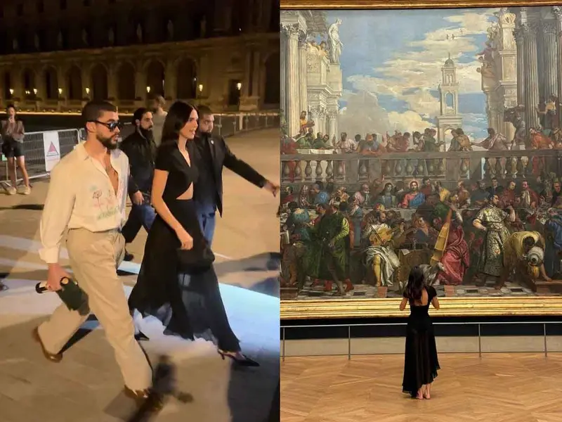 Bad Bunny y Kendall Jenner cierran el Museo del Louvre de París para cita privada