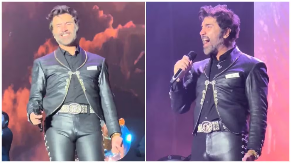 Los pantalones de cuero de Alejandro Fernández desatan polémica en su última presentación