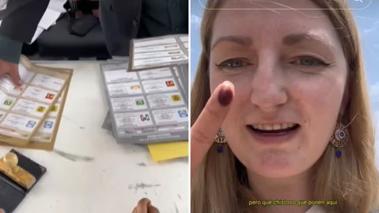 Rusa presume orgullosamente que pudo votar por primera vez en México: “Es chistoso que te ponen una pintura negra en un dedo”