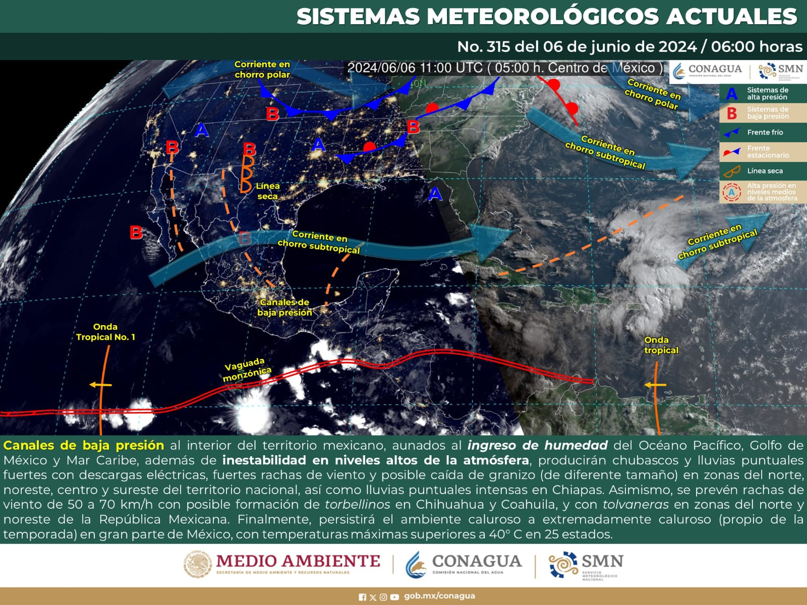 SE PRONOSTICAN ALTAS TEMPERATURAS Y CONDICIONES CLIMÁTICAS ADVERSAS EN COAHUILA
