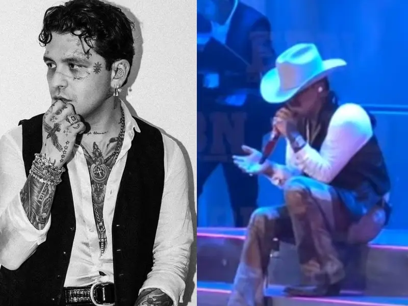 Christian Nodal se conmueve al cantar canción dedicada a Belinda; aseguran no la ha olvidado