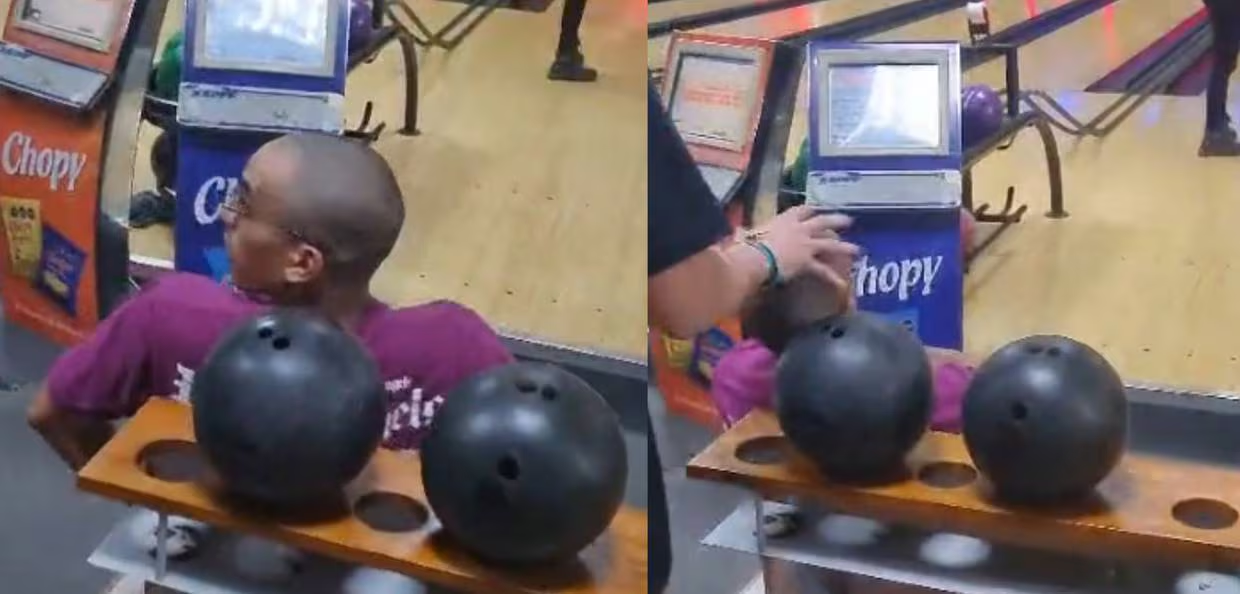 Este hombre confundió la bola del boliche con la cabeza de un hombre y se viralizó