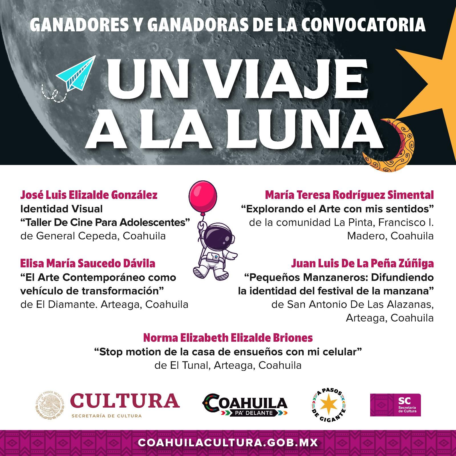 Anuncia Cultura Coahuila a ganadores de concursos 