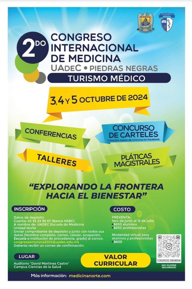 Invita UAdeC a Congreso Internacional de Medicina