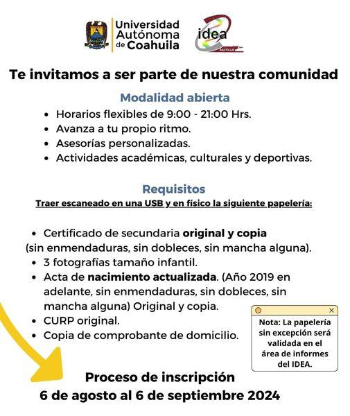 Invitan a cursar la prepa en la UAdeC