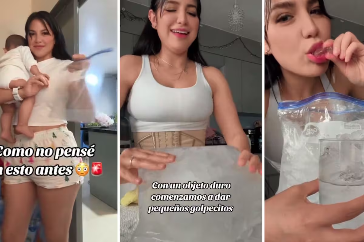 Mujer hace tutorial para hacer hielos y le llueven críticas