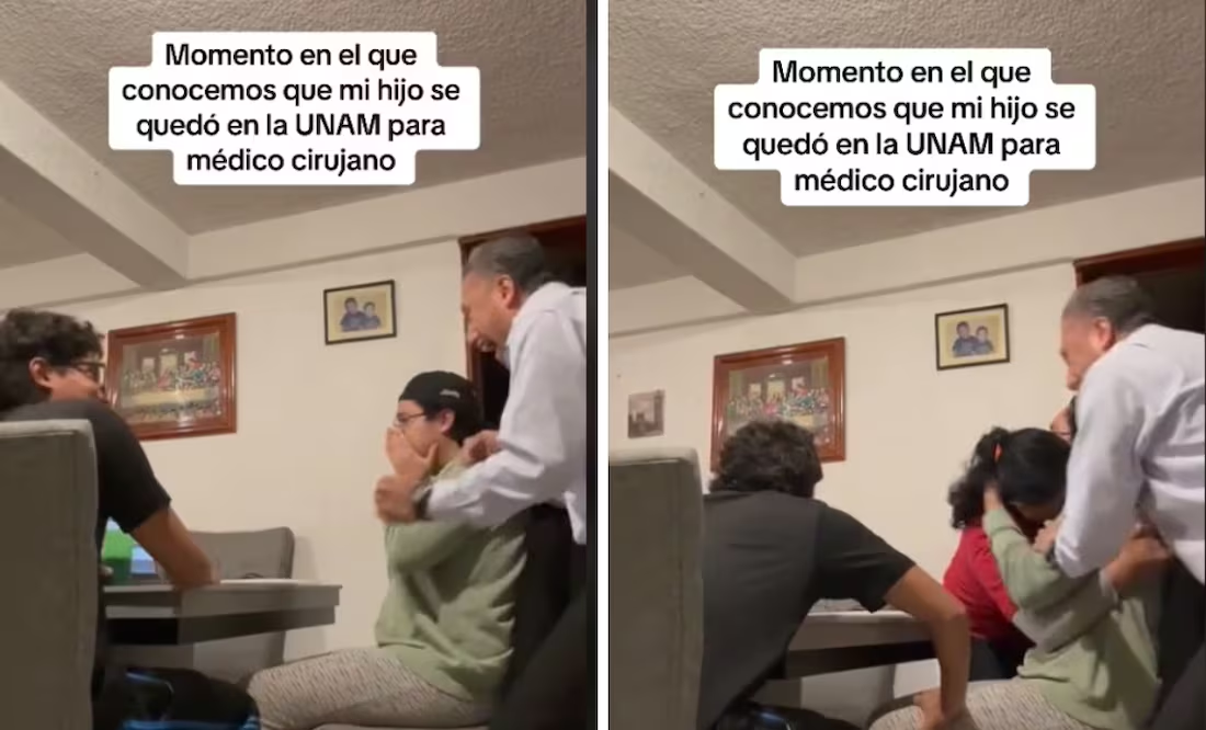 VIDEO: Joven es aceptado en la UNAM y padres lloran de emoción al enterarse; reacción se vuelve viral