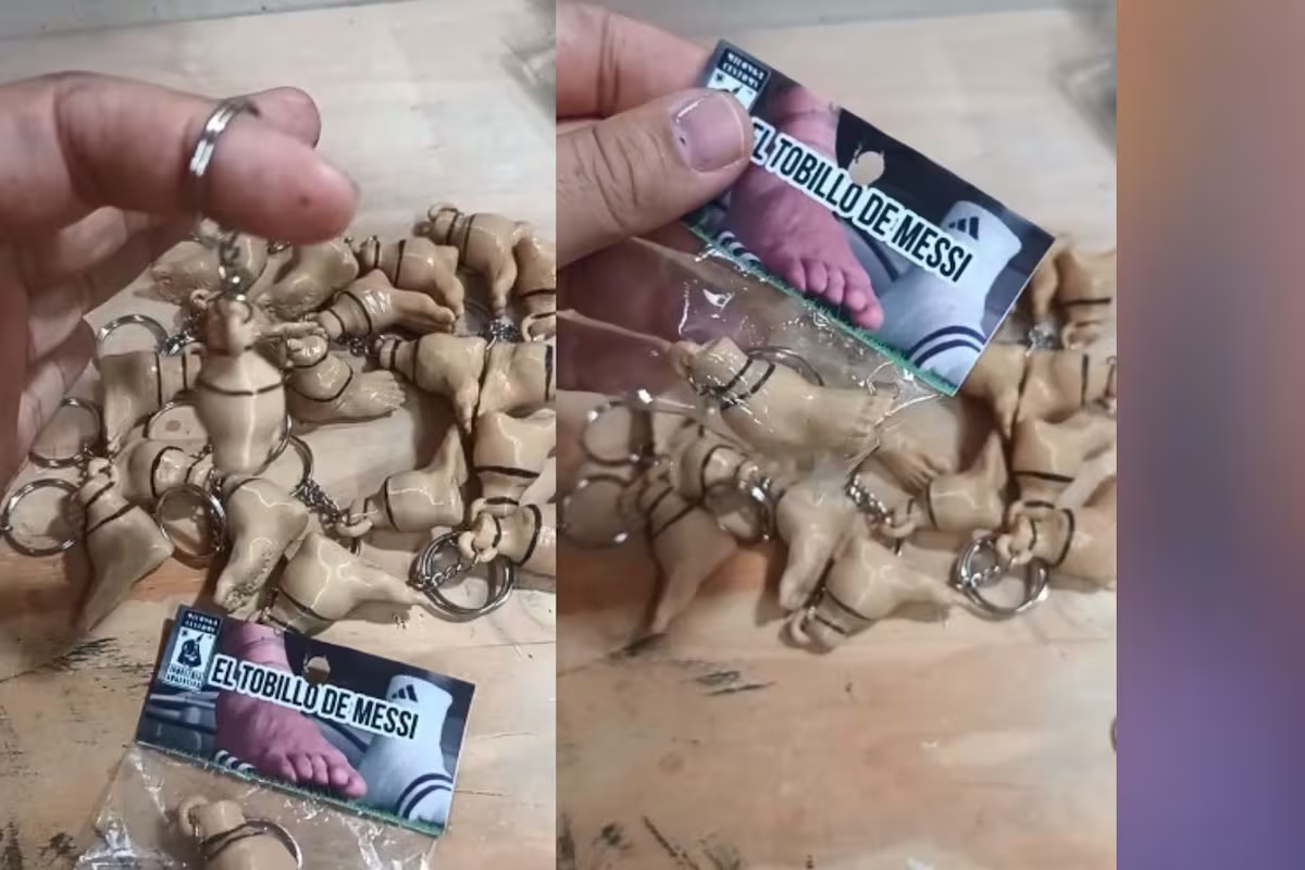 Emprendedor crea llavero del tobillo lesionado de Messi