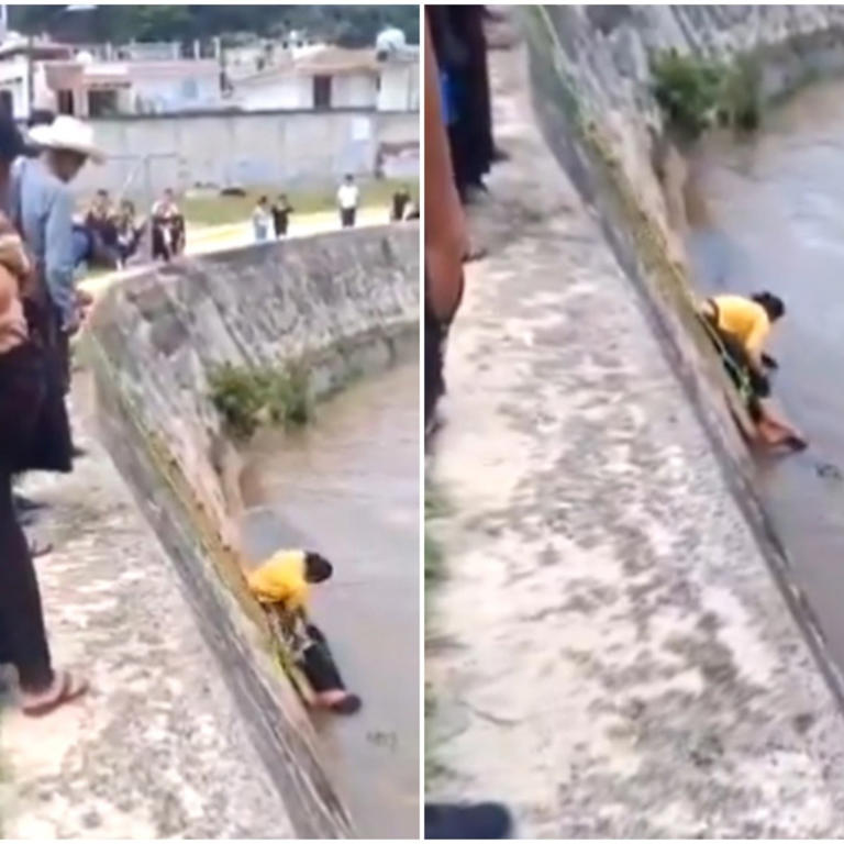 Madre heroica rescata a su hijo de ahogarse en un río de Chiapas