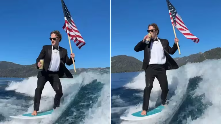 Mark Zuckerberg celebra el 4 de julio surfeando y al parecer con IA