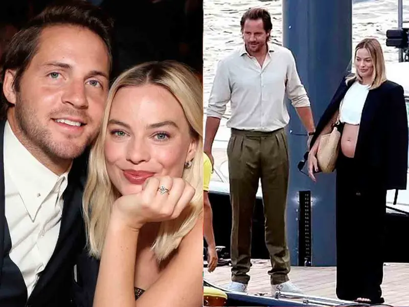 Margot Robbie está esperando a su primer bebé y presume su pancita